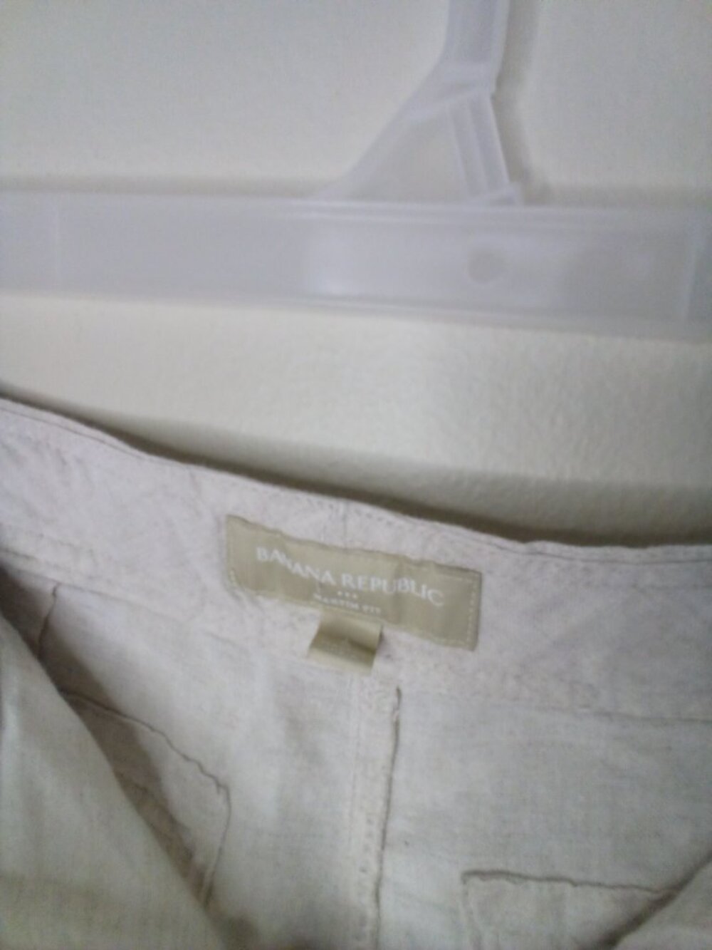 Banana Republic Pants Women 6 Linen Cotton Martin Fit Drawstring Beige - Picture 10 of 15